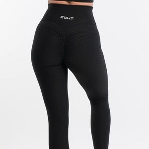 Echt weave scrunch leggings in black. extra small